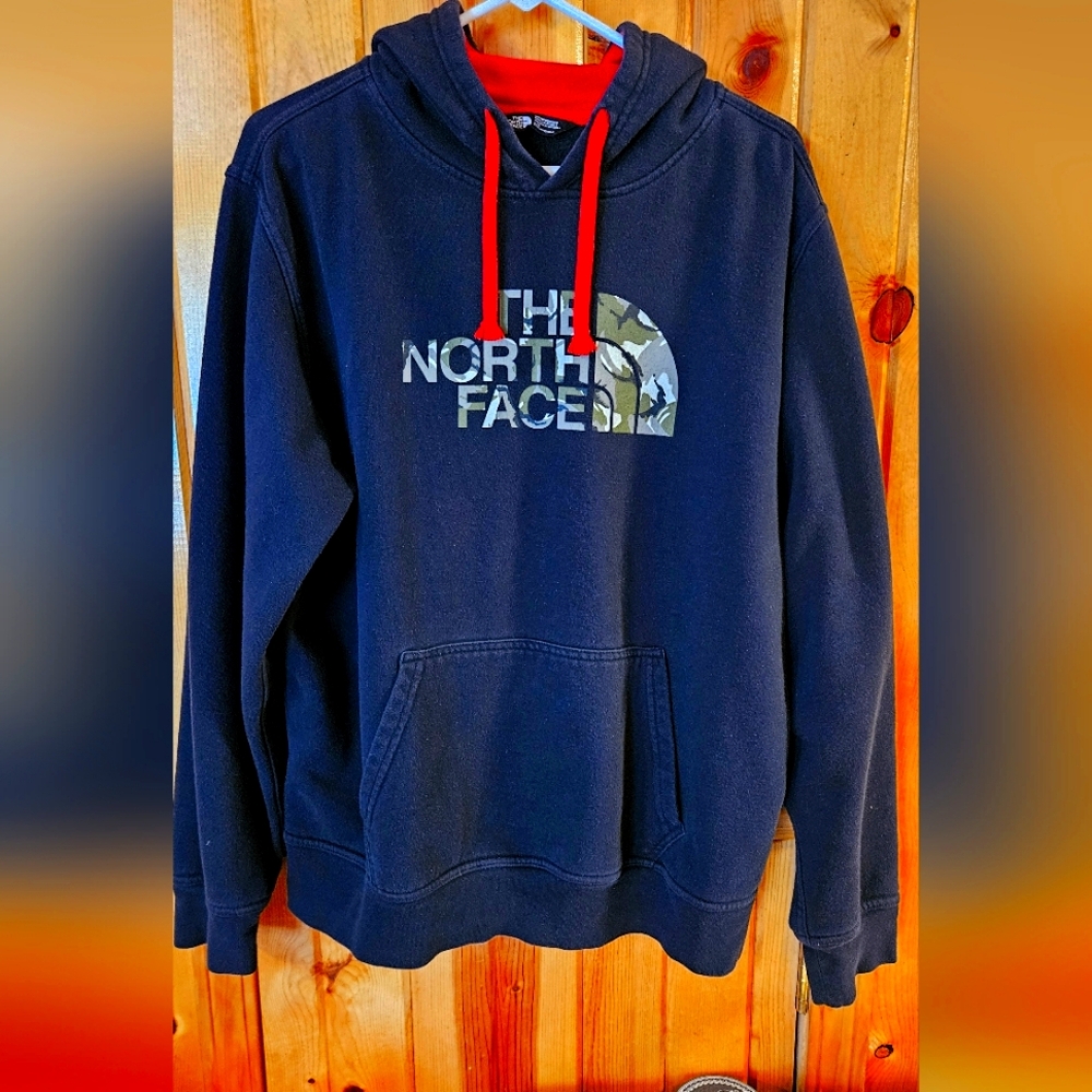 North Face hoodie, men's black, size L